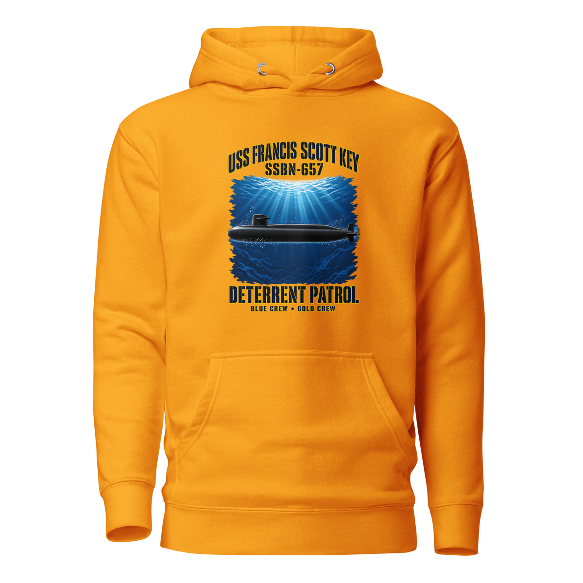 USS Francis Scott Key (SSBN-657) Deterrent Patrol Hoodie - Deep Water
