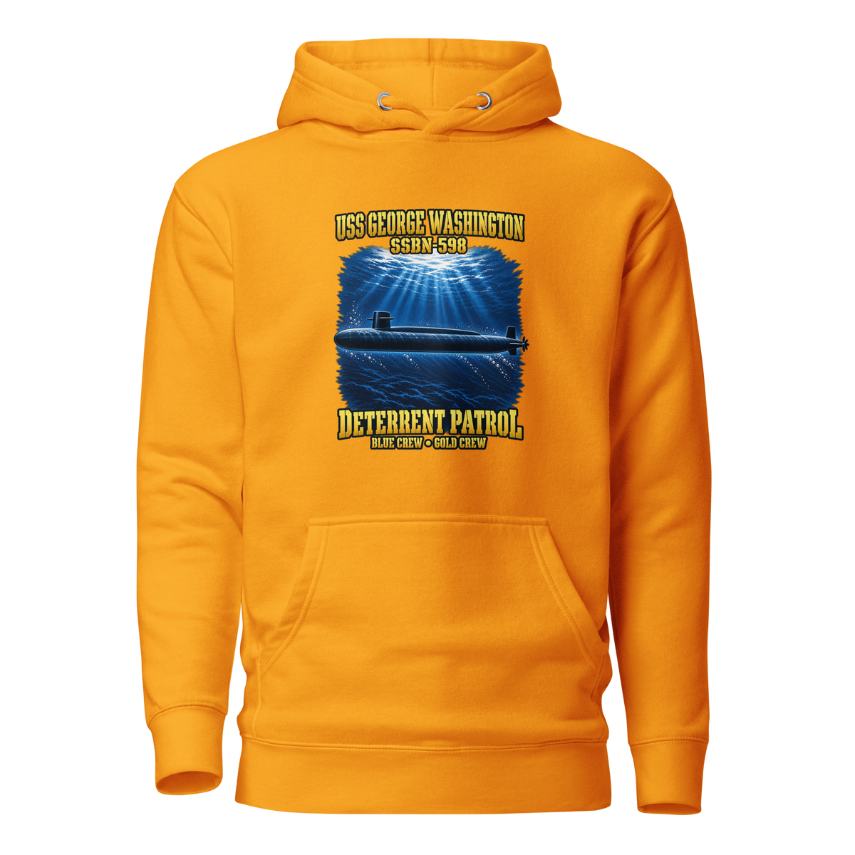 USS George Washington (SSBN-598) Deterrent Patrol Hoodie - Deep Water