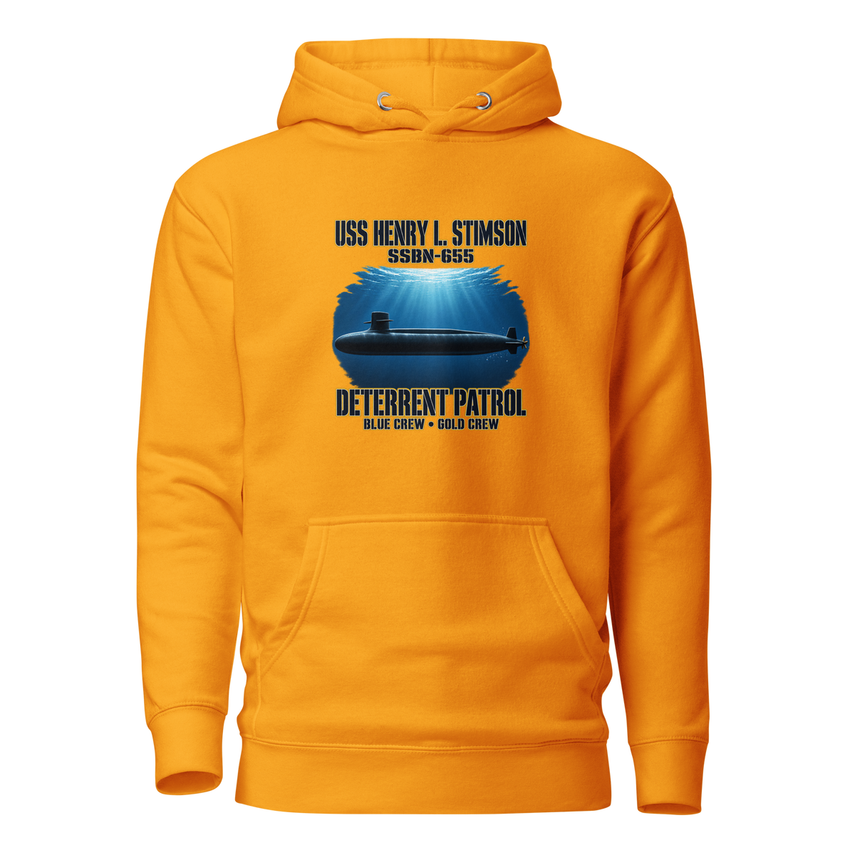 USS Henry L. Stimson (SSBN-655) Deterrent Patrol Hoodie - Deep Water