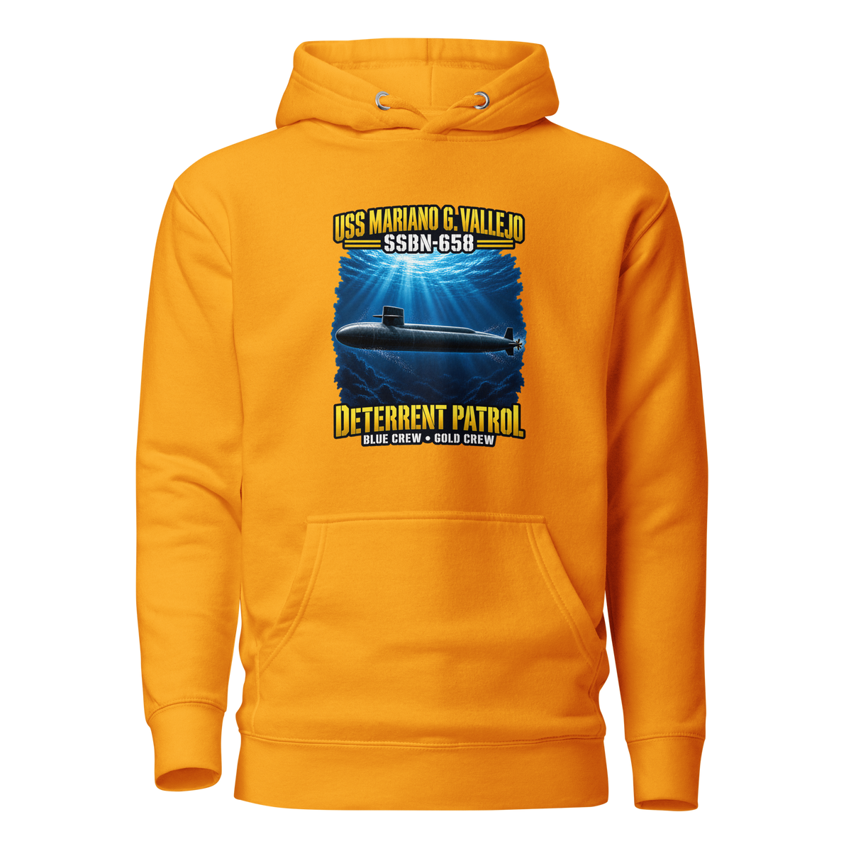 USS Mariano G. Vallejo (SSBN-658) Deterrent Patrol Hoodie - Deep Water