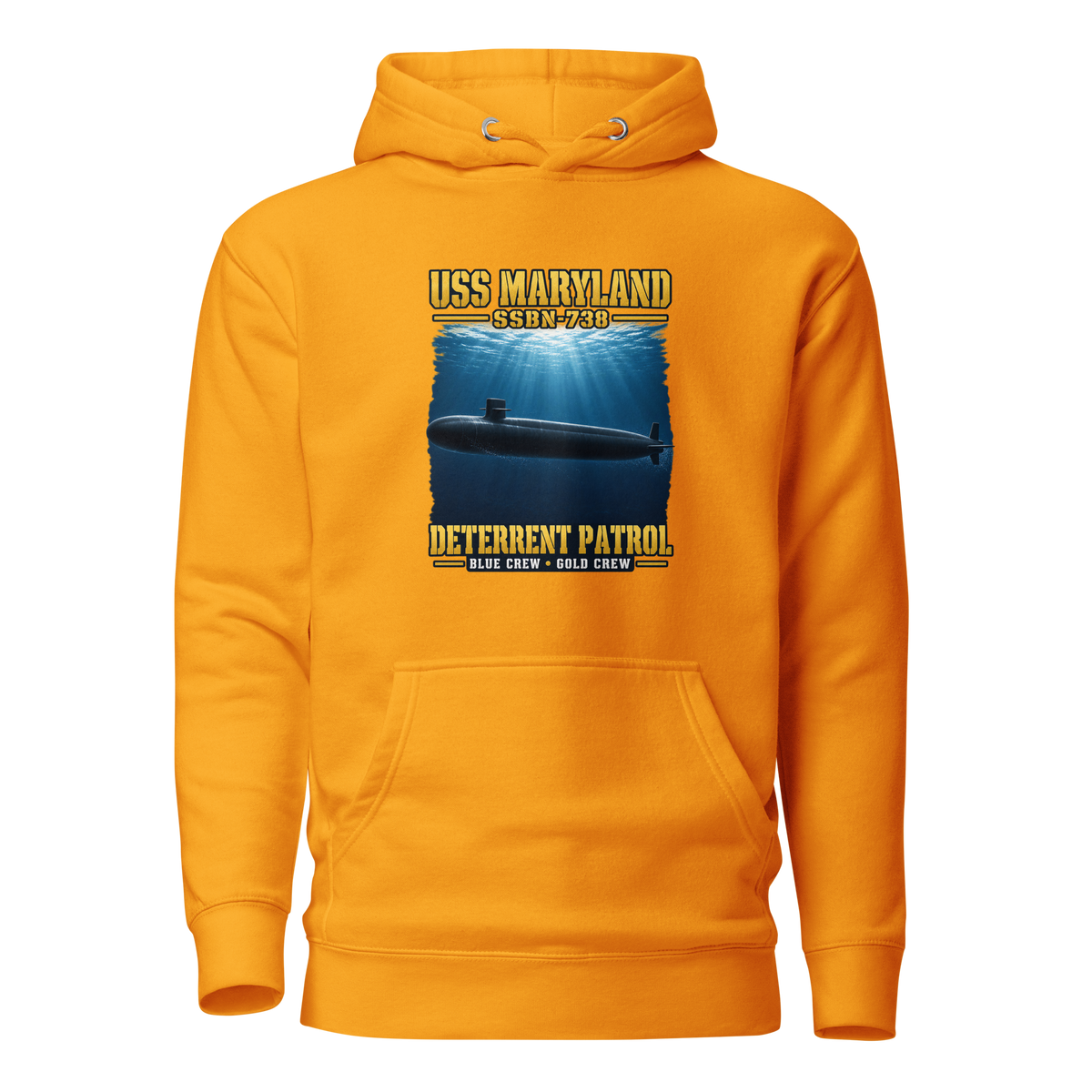 USS Maryland (SSBN-738) Deterrent Patrol Hoodie - Deep Water