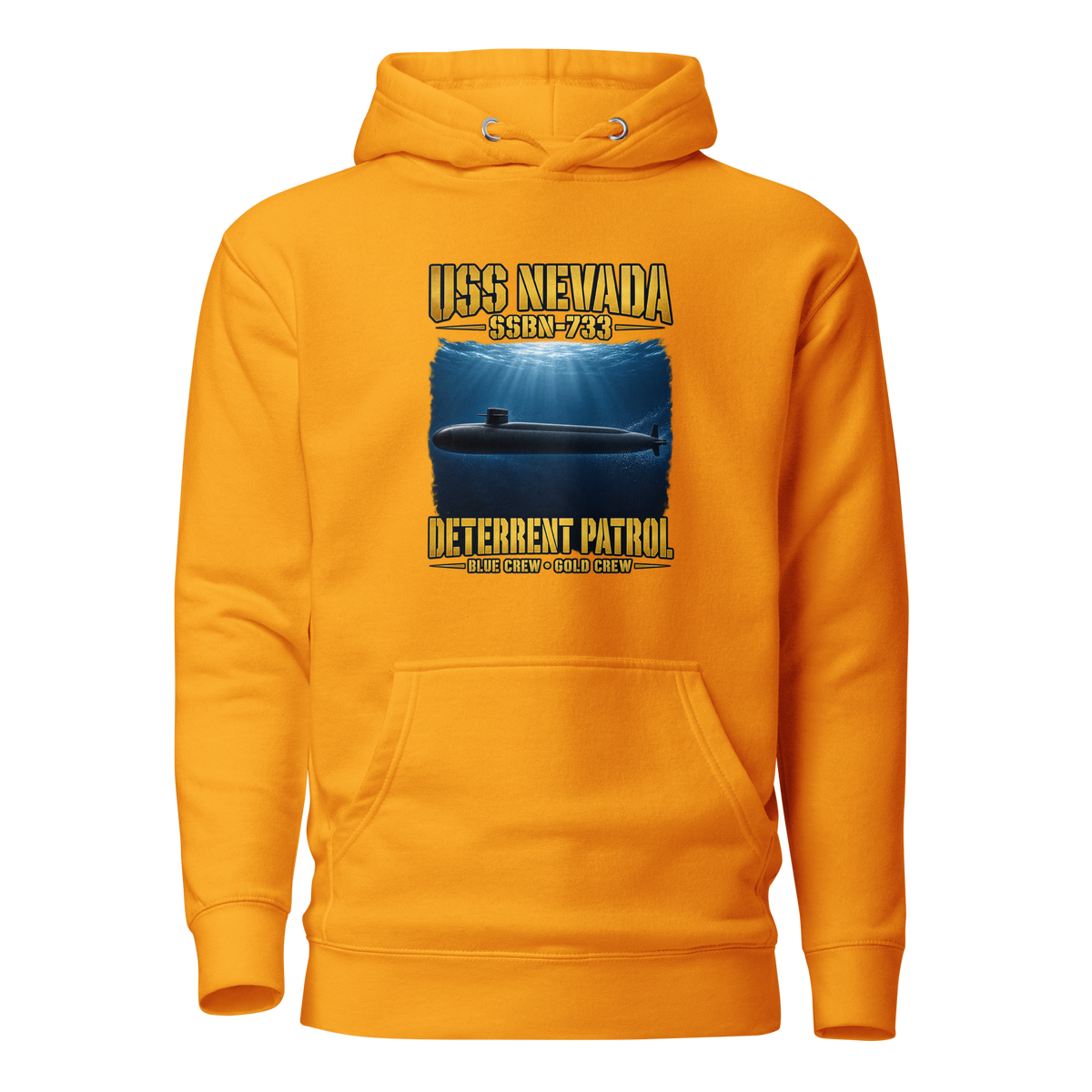 USS Nevada (SSBN-733) Deterrent Patrol Hoodie - Deep Water