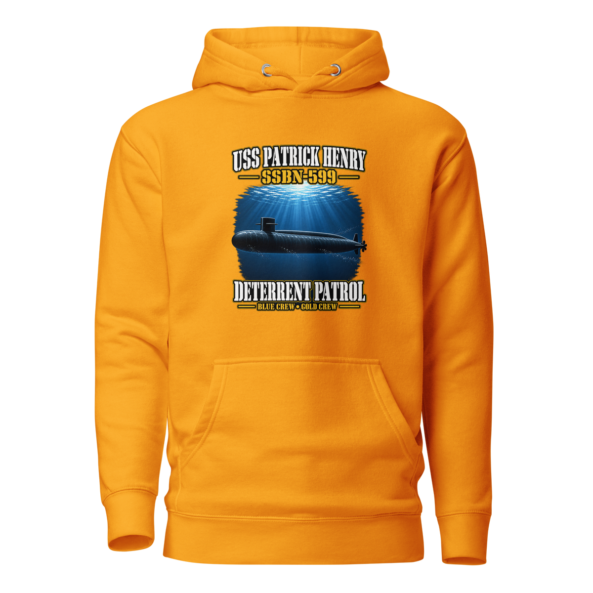 USS Patrick Henry (SSBN-599) Deterrent Patrol Hoodie - Deep Water