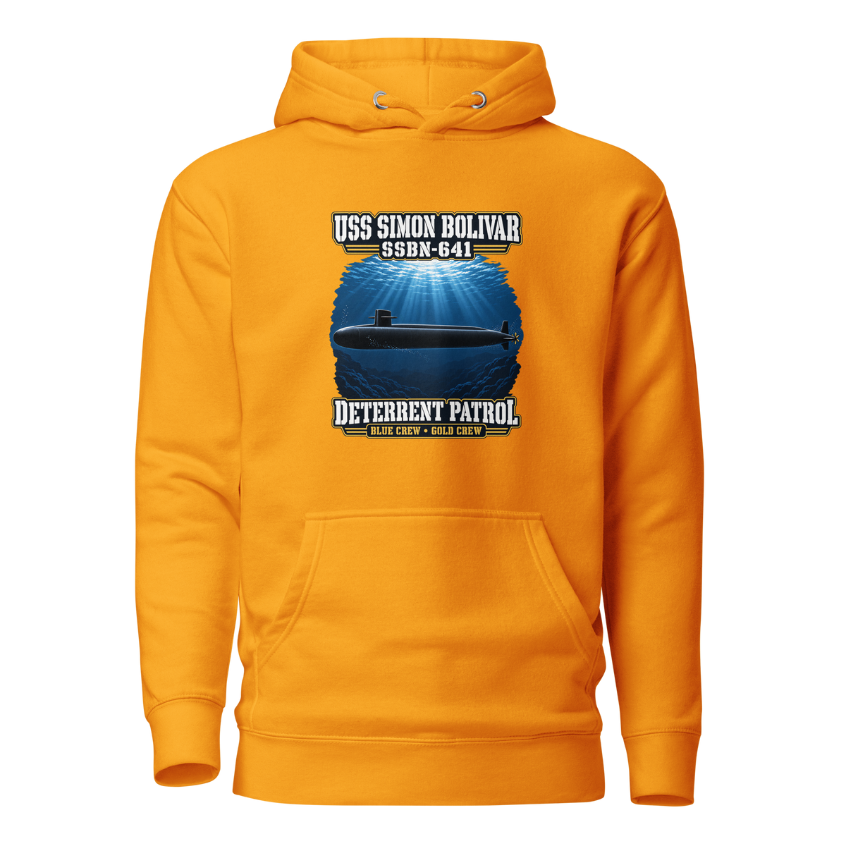 USS Simon Bolivar (SSBN-641) Deterrent Patrol Hoodie - Deep Water