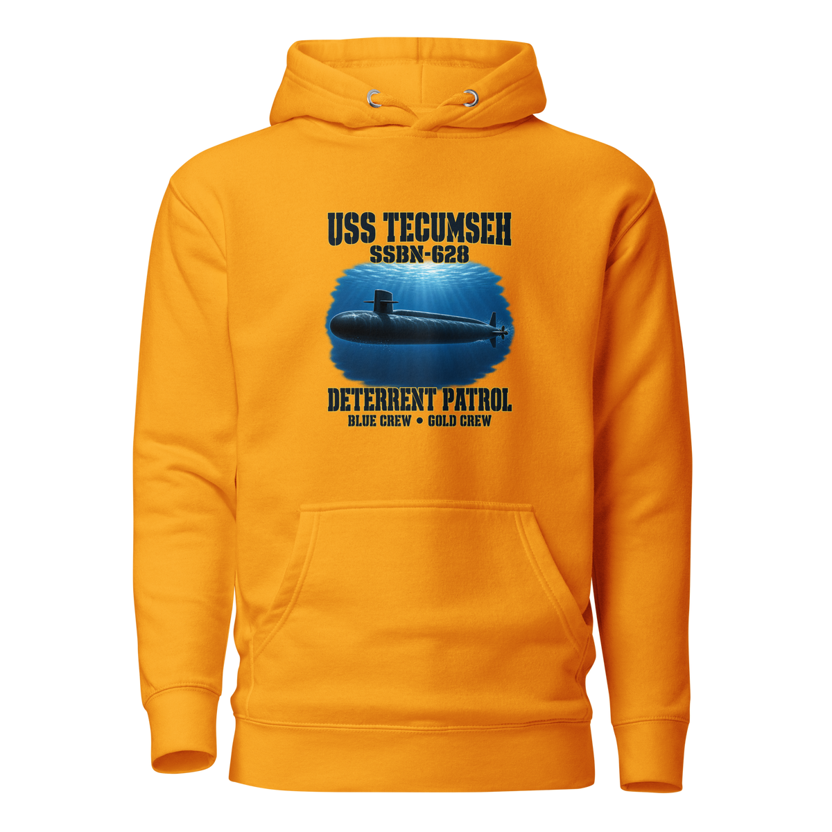 USS Tecumseh (SSBN-628) Deterrent Patrol Hoodie - Deep Water