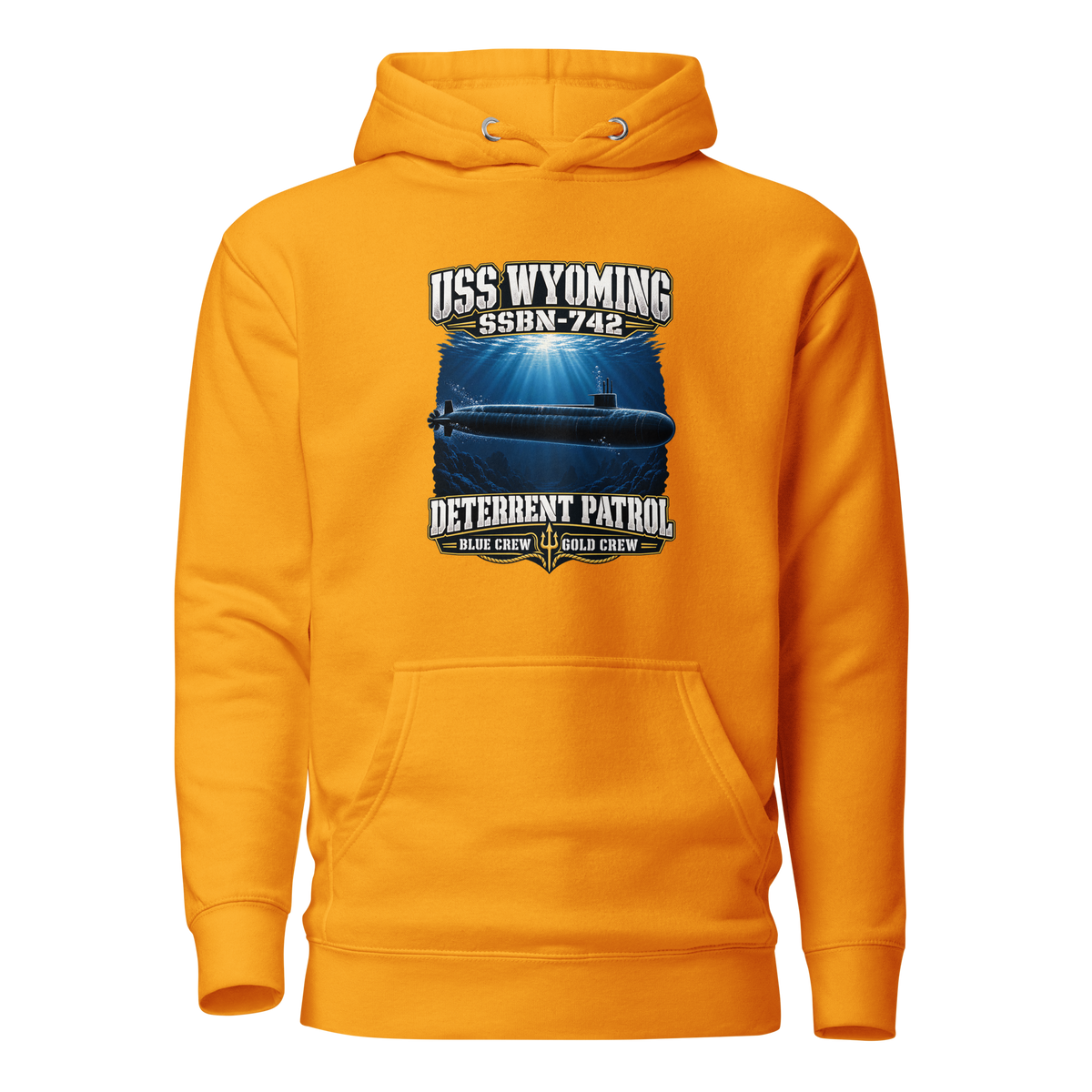 USS Wyoming (SSBN-742) Deterrent Patrol Hoodie - Deep Water
