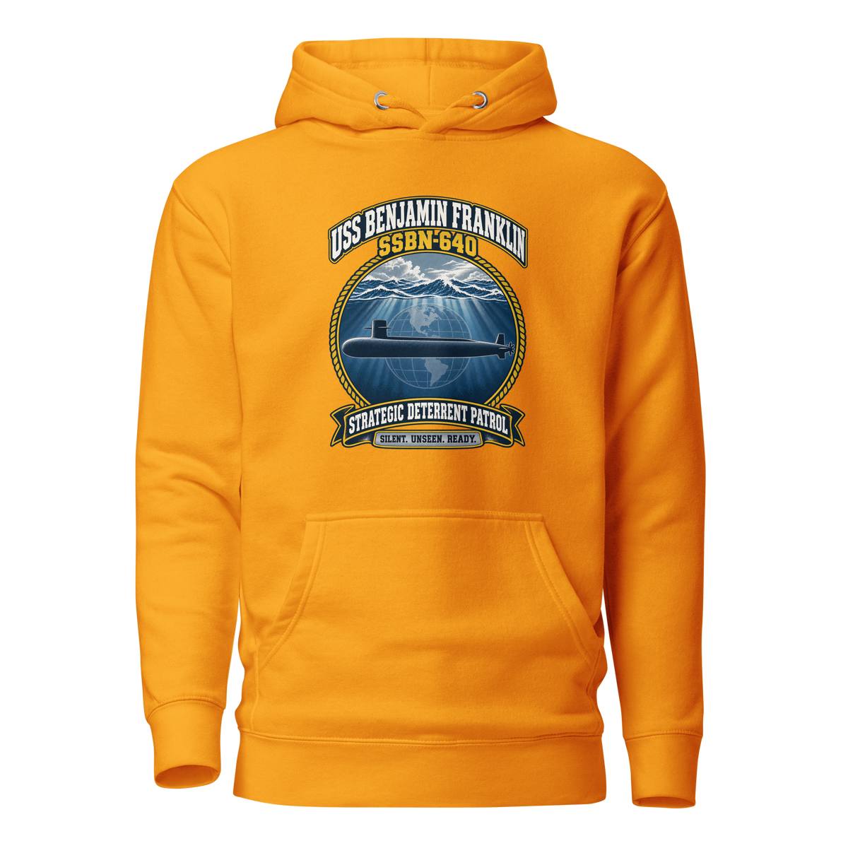USS Benjamin Franklin (SSBN-640) Deterrent Patrol Hoodie - Emblem
