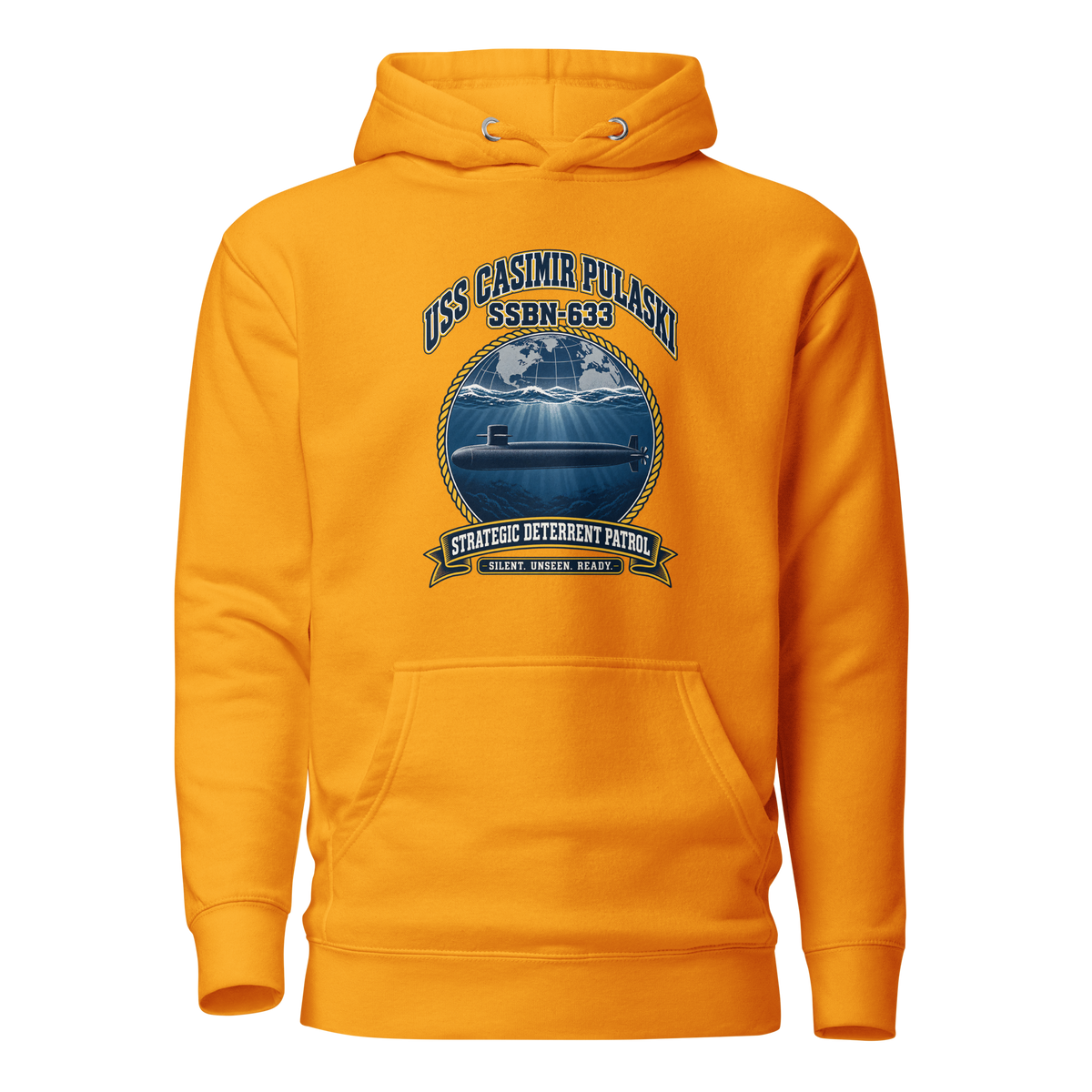 USS Casimir Pulaski (SSBN-633) Deterrent Patrol Hoodie - Emblem
