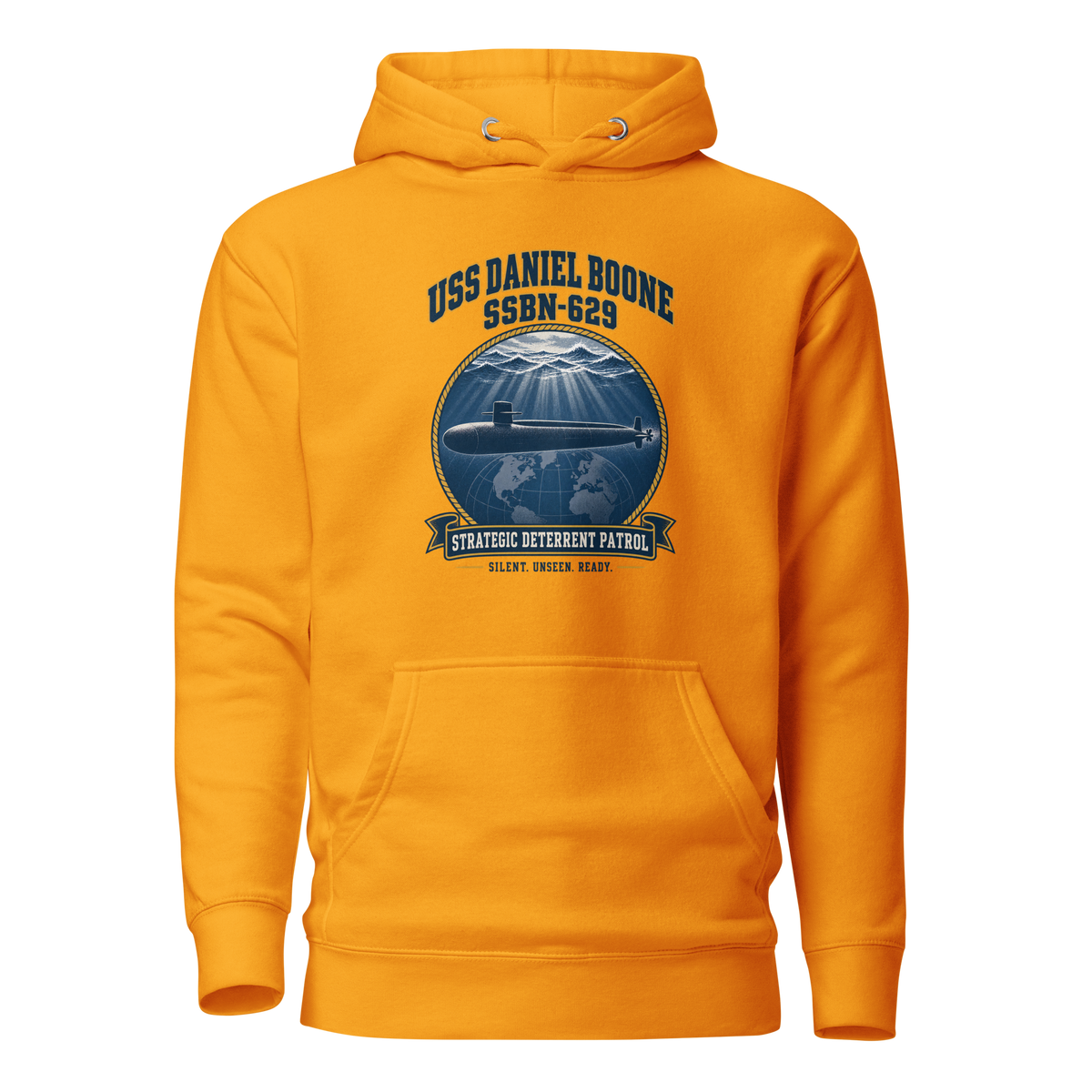 USS Daniel Boone (SSBN-629) Deterrent Patrol Hoodie - Emblem