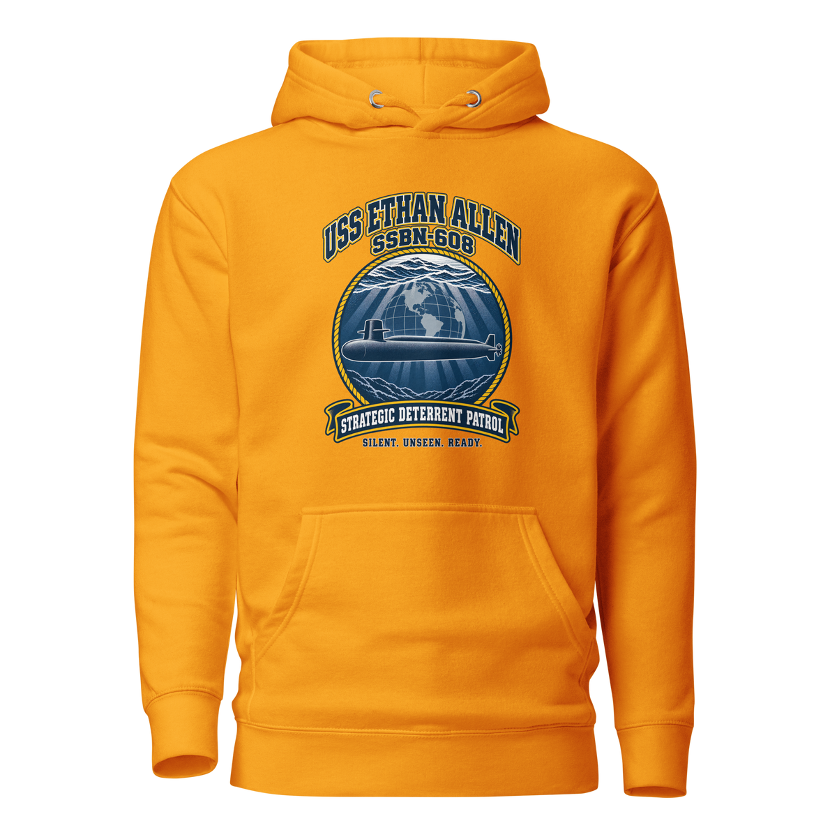 USS Ethan Allen (SSBN-608) Deterrent Patrol Hoodie - Emblem