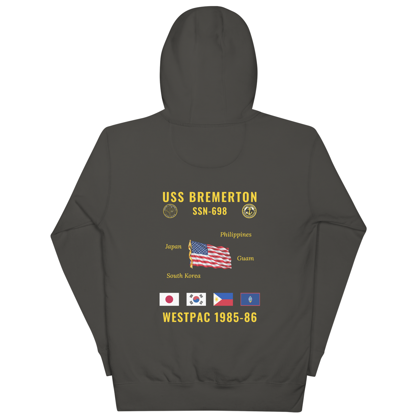 USS Bremerton (SSN-698) 1985-86 WestPac Cruise Hoodie