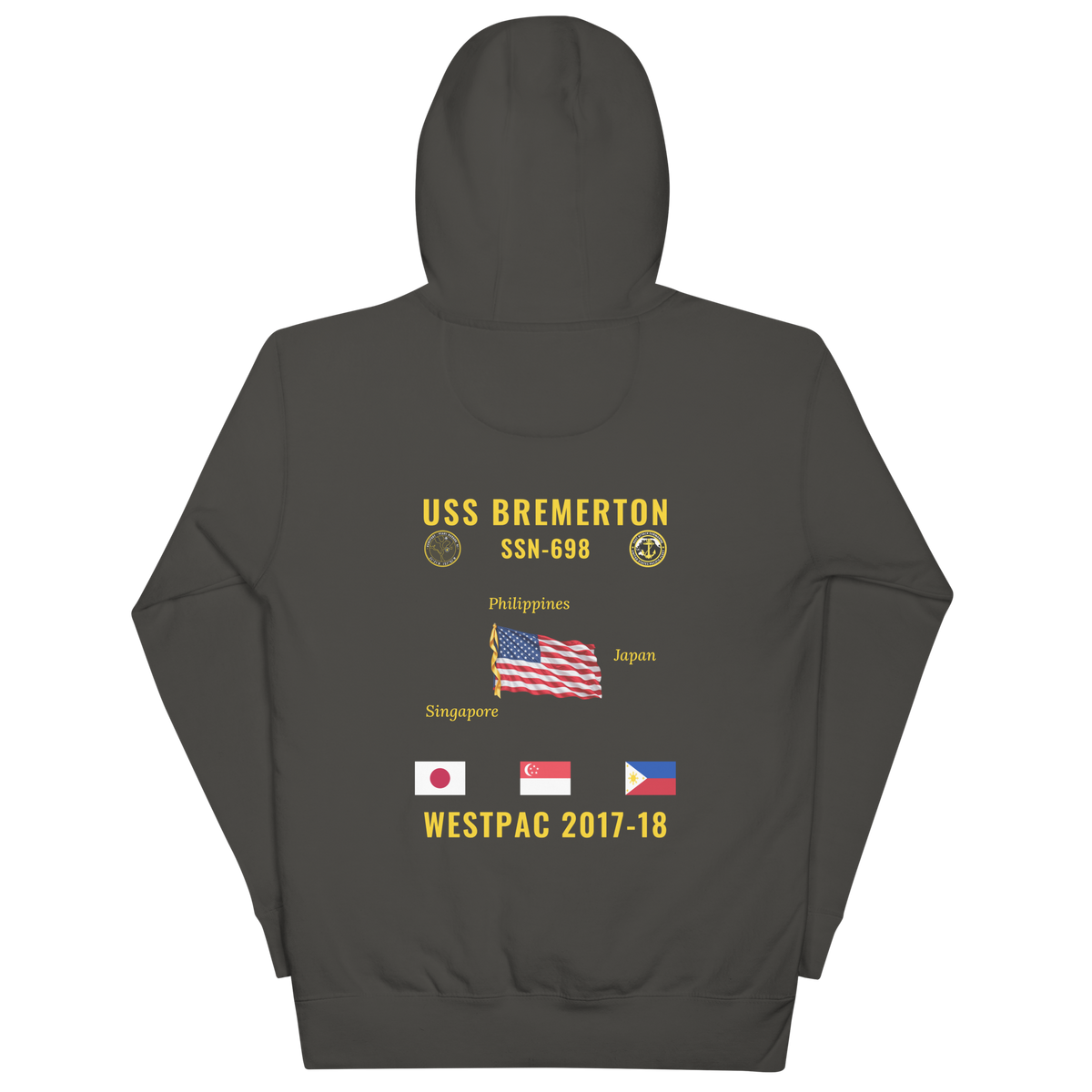 USS Bremerton (SSN-698) 2017-18 WestPac Cruise Hoodie