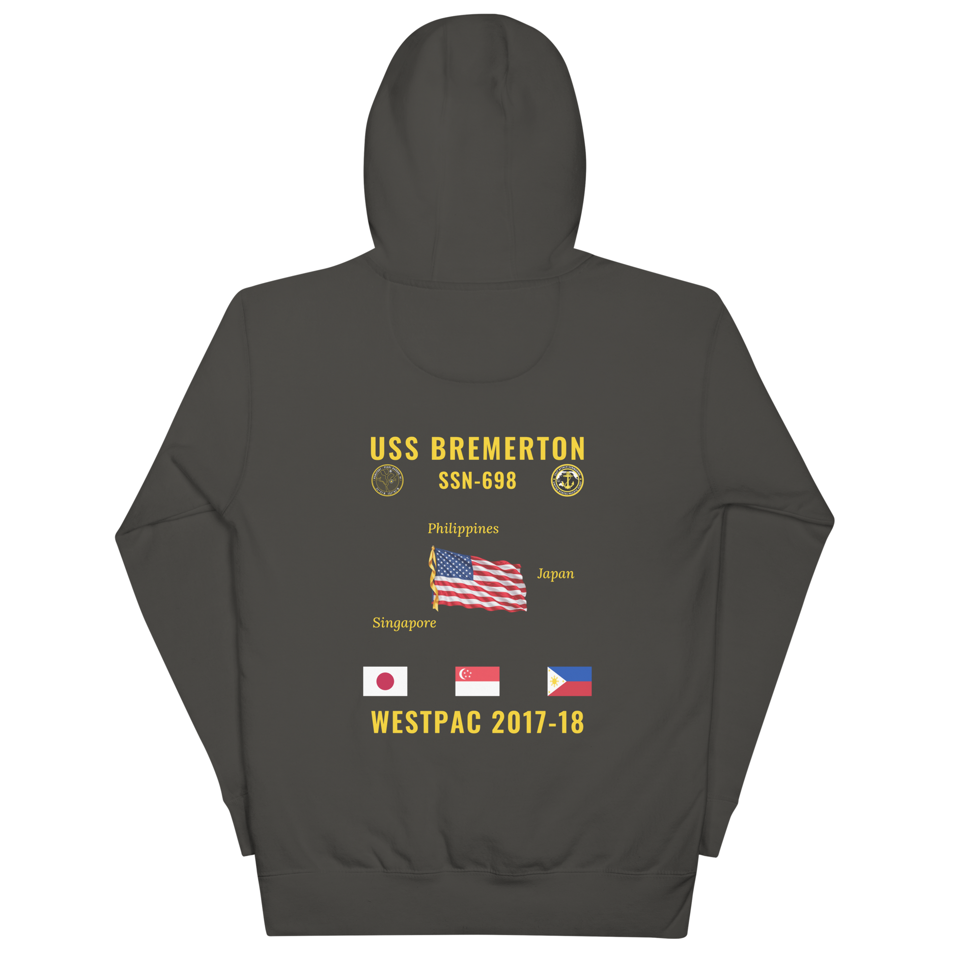 USS Bremerton (SSN-698) 2017-18 WestPac Cruise Hoodie