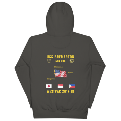 USS Bremerton (SSN-698) 2017-18 WestPac Cruise Hoodie