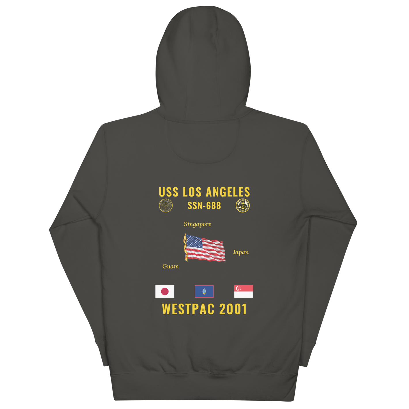 USS Los Angeles (SSN-688) 2001 WestPac Cruise Hoodie