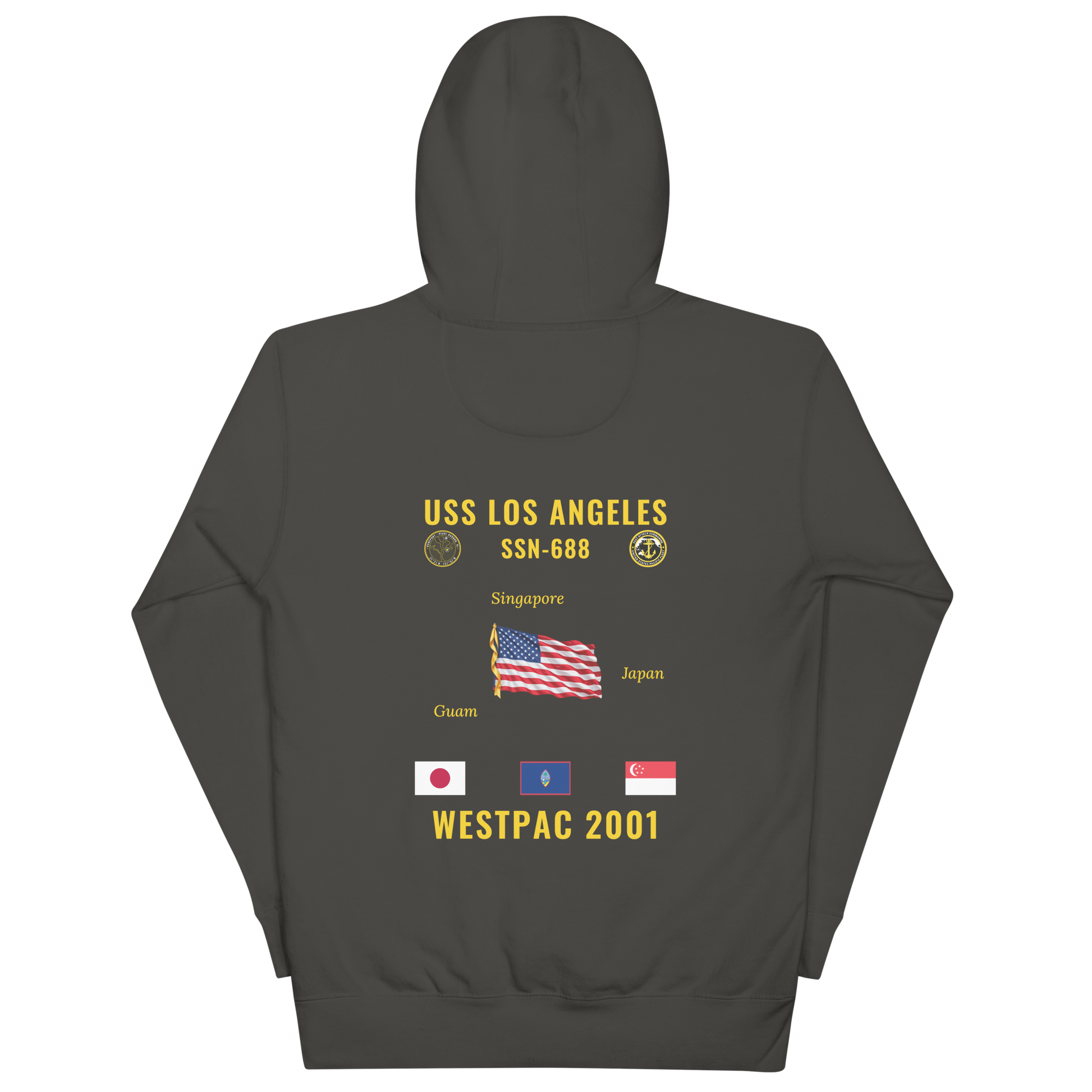 USS Los Angeles (SSN-688) 2001 WestPac Cruise Hoodie