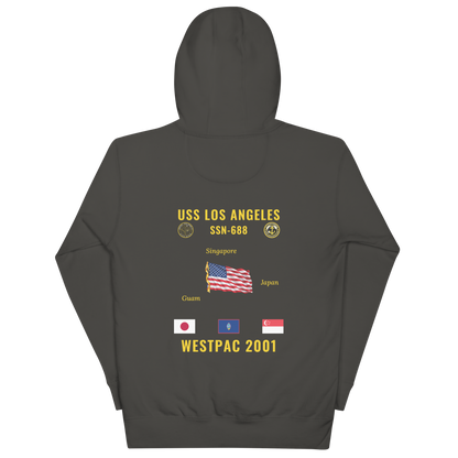USS Los Angeles (SSN-688) 2001 WestPac Cruise Hoodie
