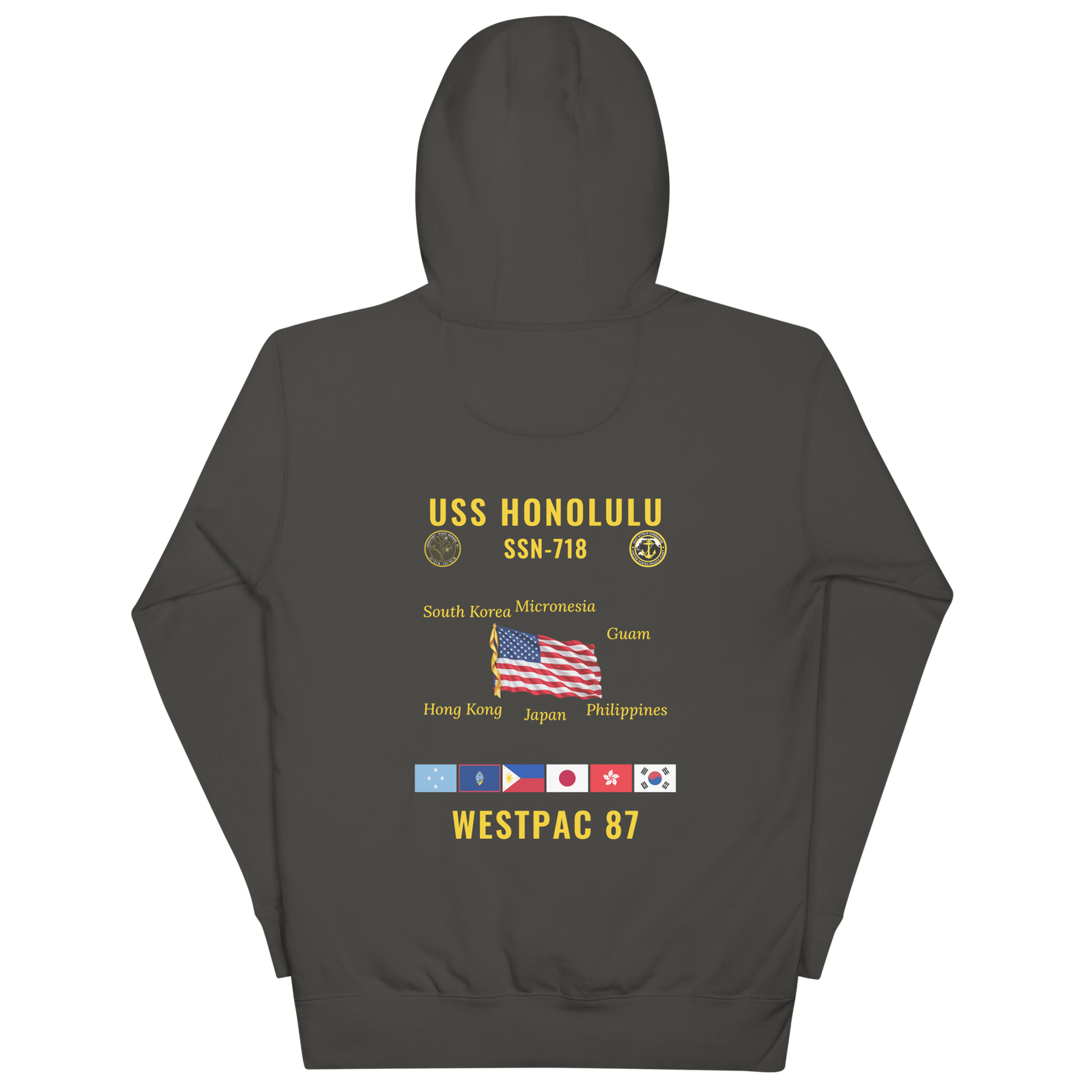 USS Honolulu (SSN-718) 1987 WestPac Cruise Hoodie