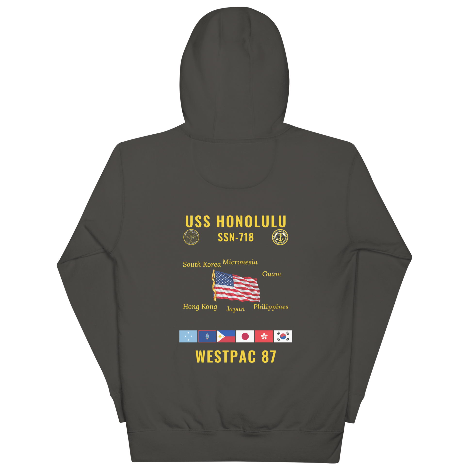 USS Honolulu (SSN-718) 1987 WestPac Cruise Hoodie