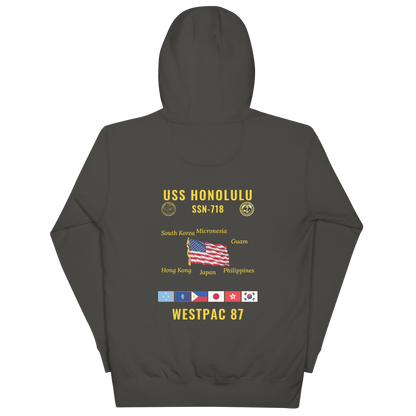 USS Honolulu (SSN-718) 1987 WestPac Cruise Hoodie