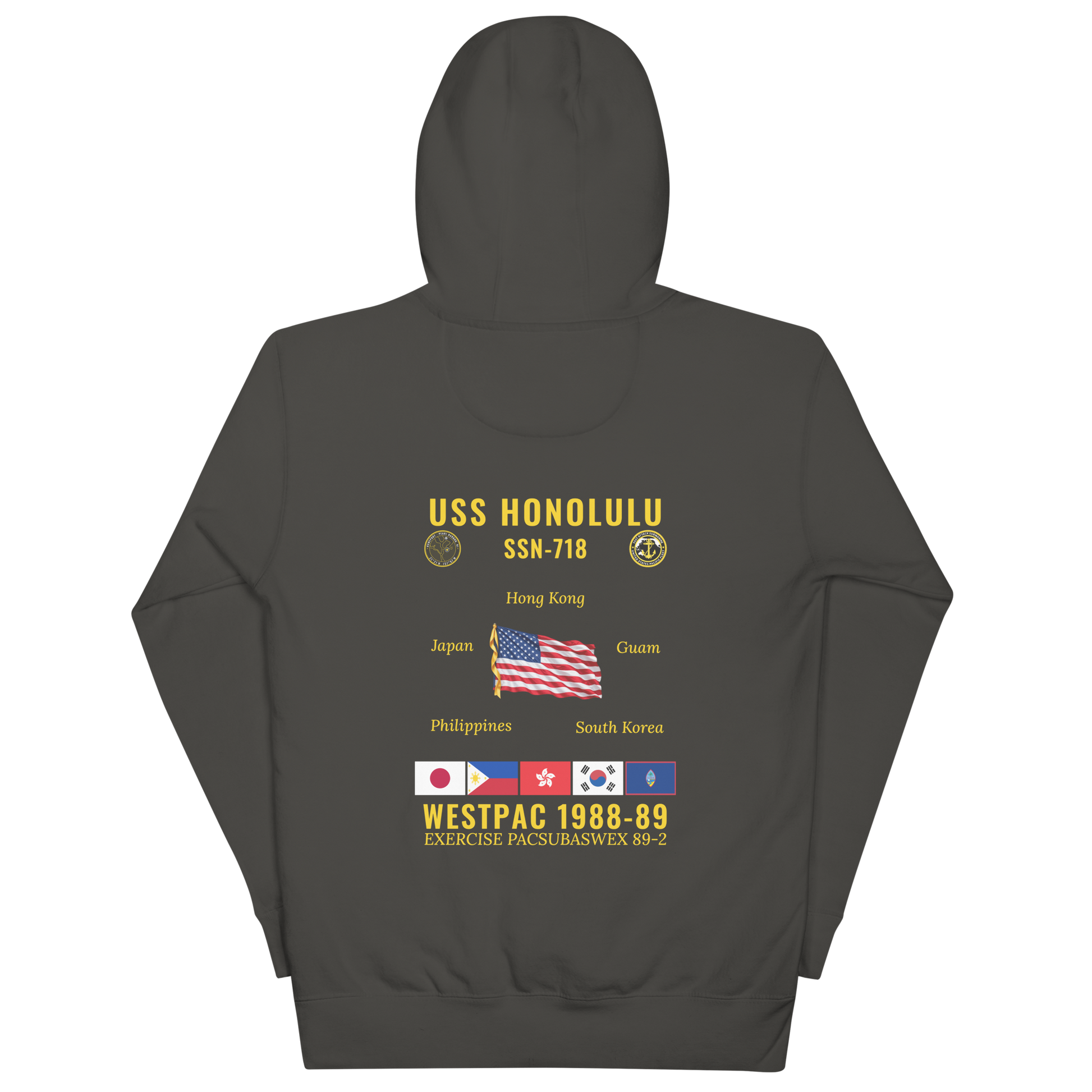 USS Honolulu (SSN-718) 1988-89 WestPac Cruise Hoodie