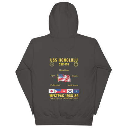 USS Honolulu (SSN-718) 1988-89 WestPac Cruise Hoodie