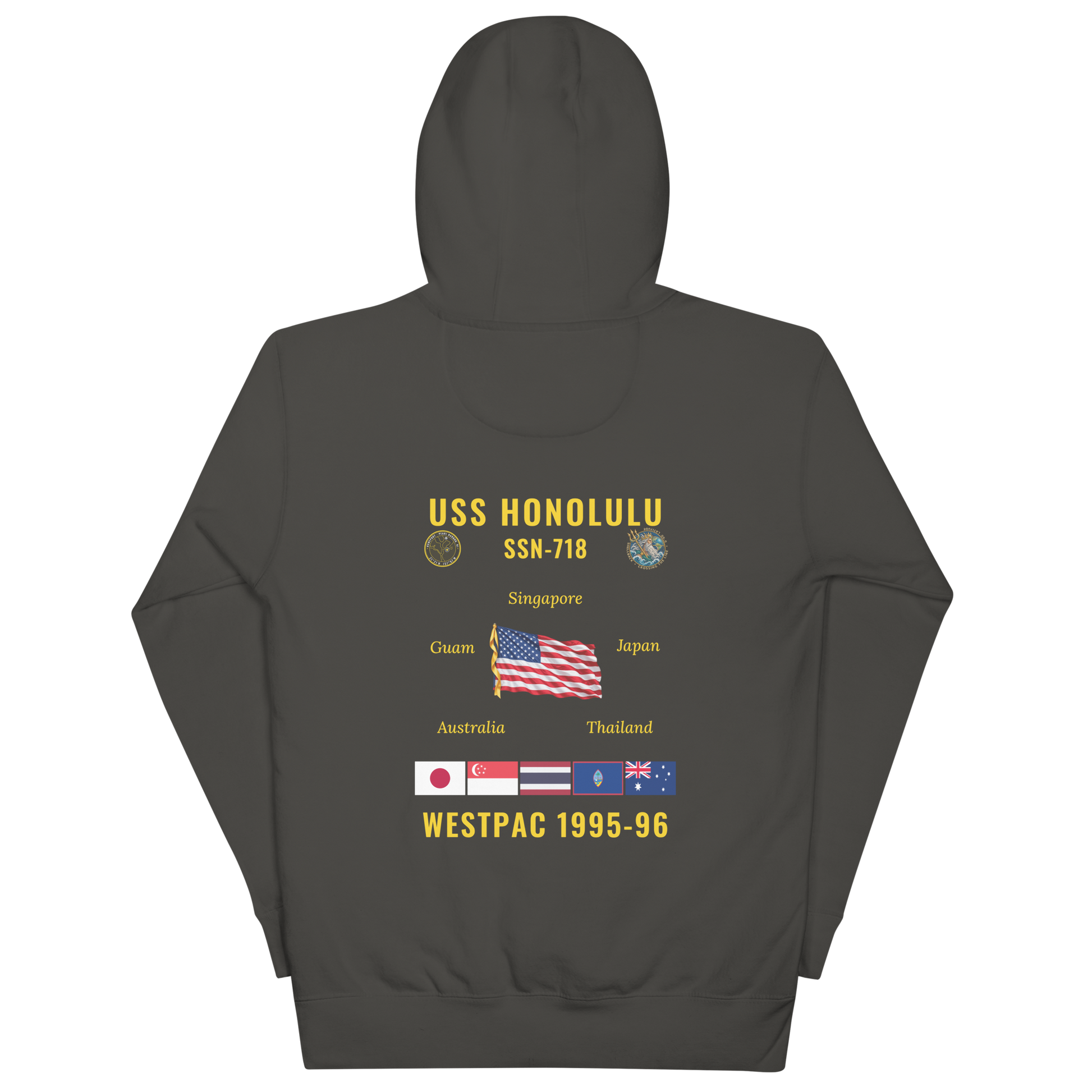 USS Honolulu (SSN-718) 1995-96 WestPac Cruise Hoodie