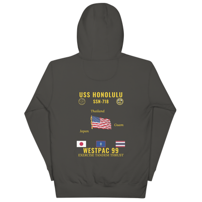 USS Honolulu (SSN-718) 1999 WestPac Cruise Hoodie