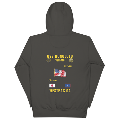 USS Honolulu (SSN-718) 2004 WestPac Cruise Hoodie