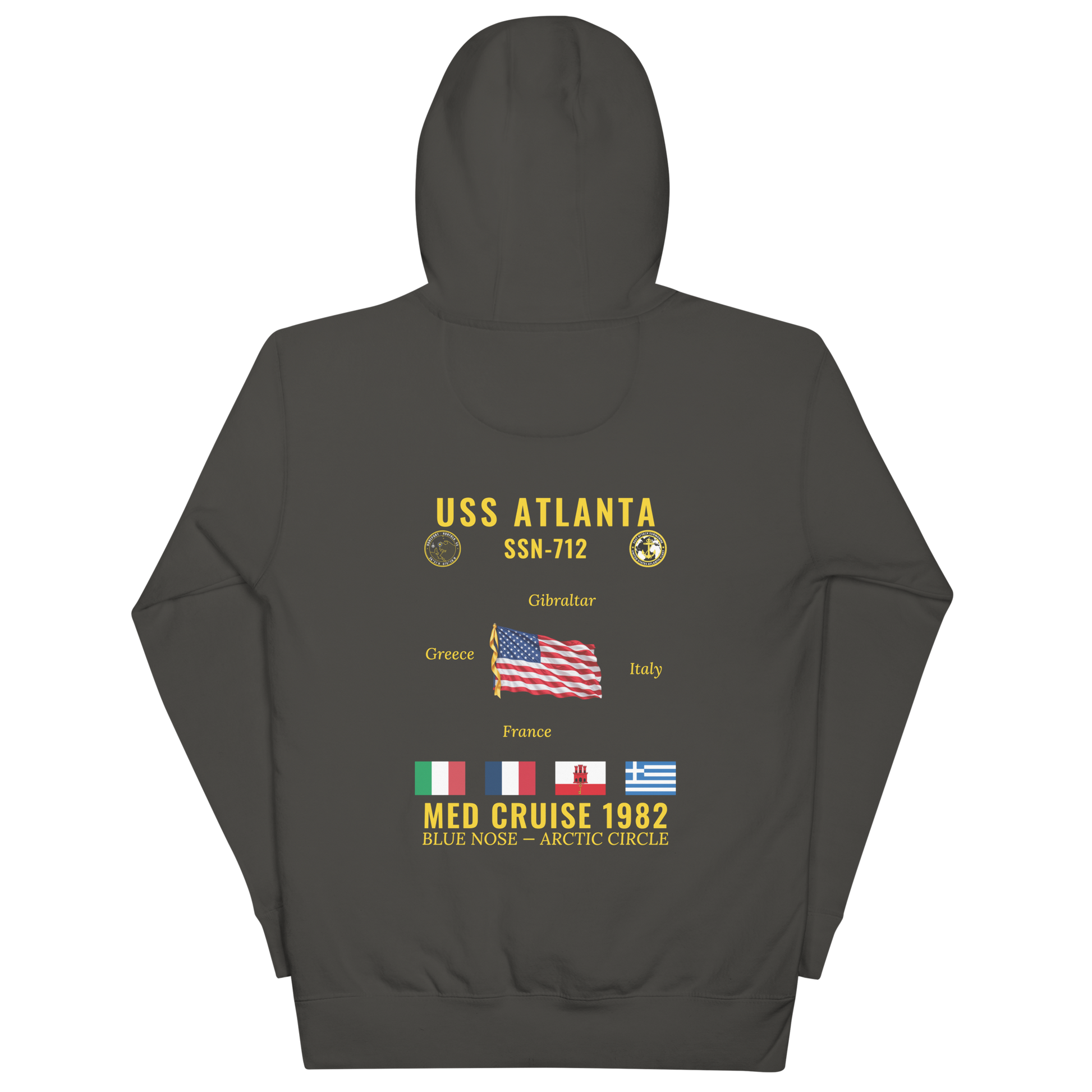 USS Atlanta (SSN-712) 1982 Med Cruise Hoodie