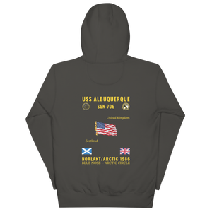 USS Albuquerque (SSN-706) 1986 NORLANT/Arctic Cruise Hoodie