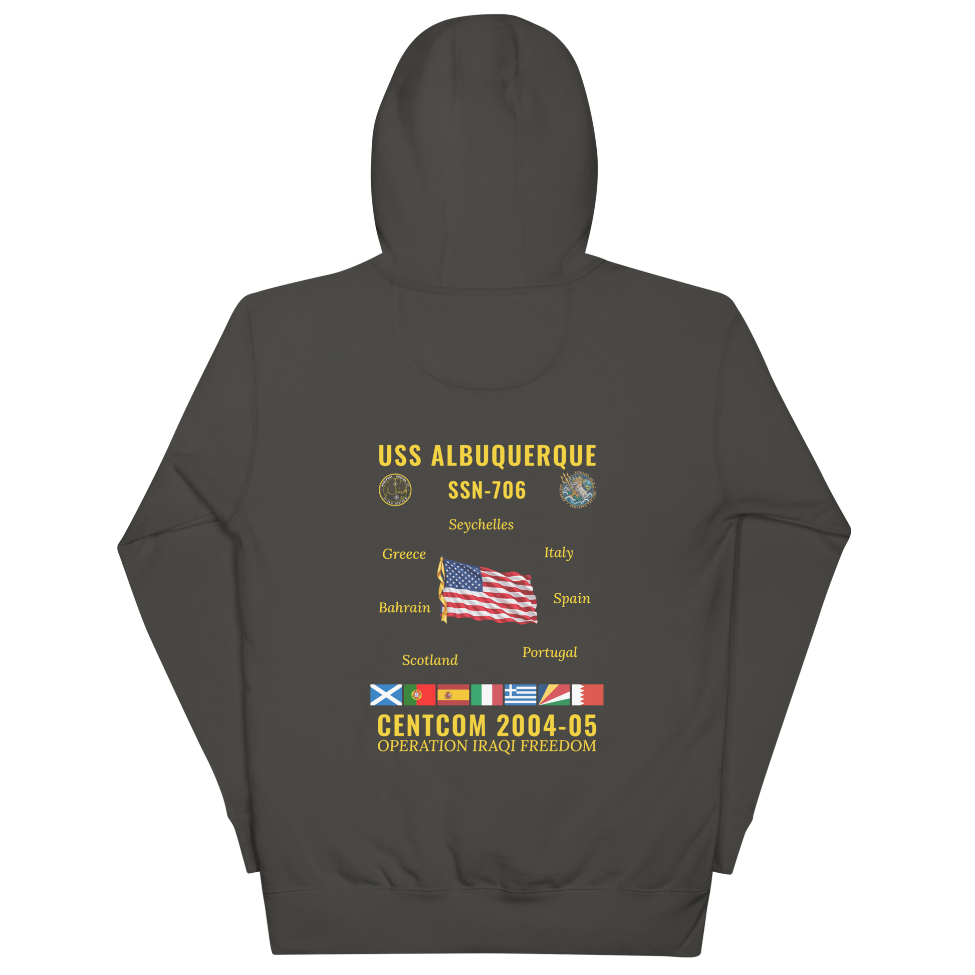USS Albuquerque (SSN-706) 2004-05 CENTCOM Cruise Hoodie