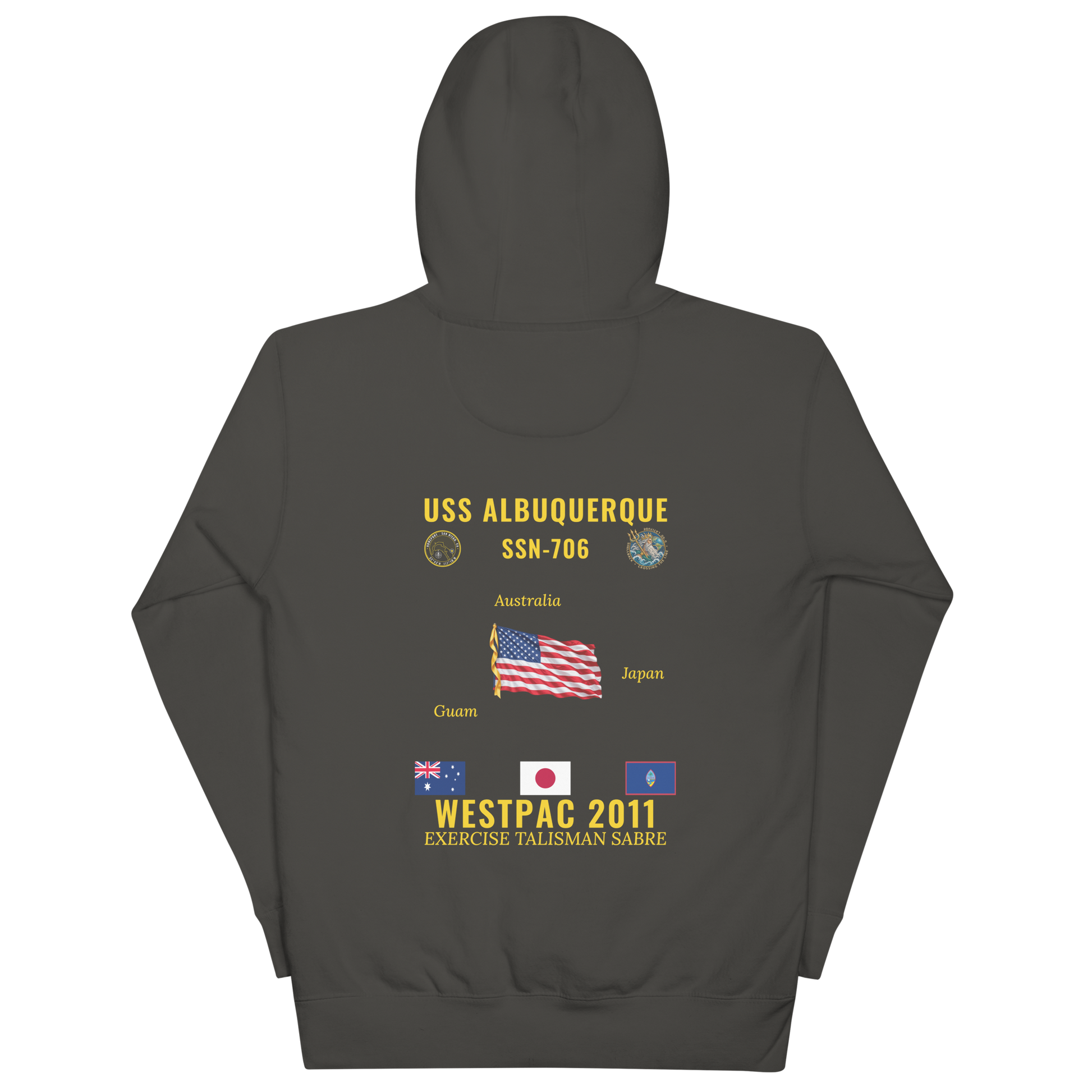 USS Albuquerque (SSN-706) 2011 WestPac Cruise Hoodie