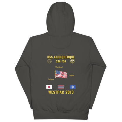 USS Albuquerque (SSN-706) 2013 WestPac Cruise Hoodie