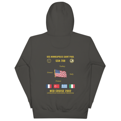 USS Minneapolis-Saint Paul (SSN-708) 2002 Med Cruise Hoodie