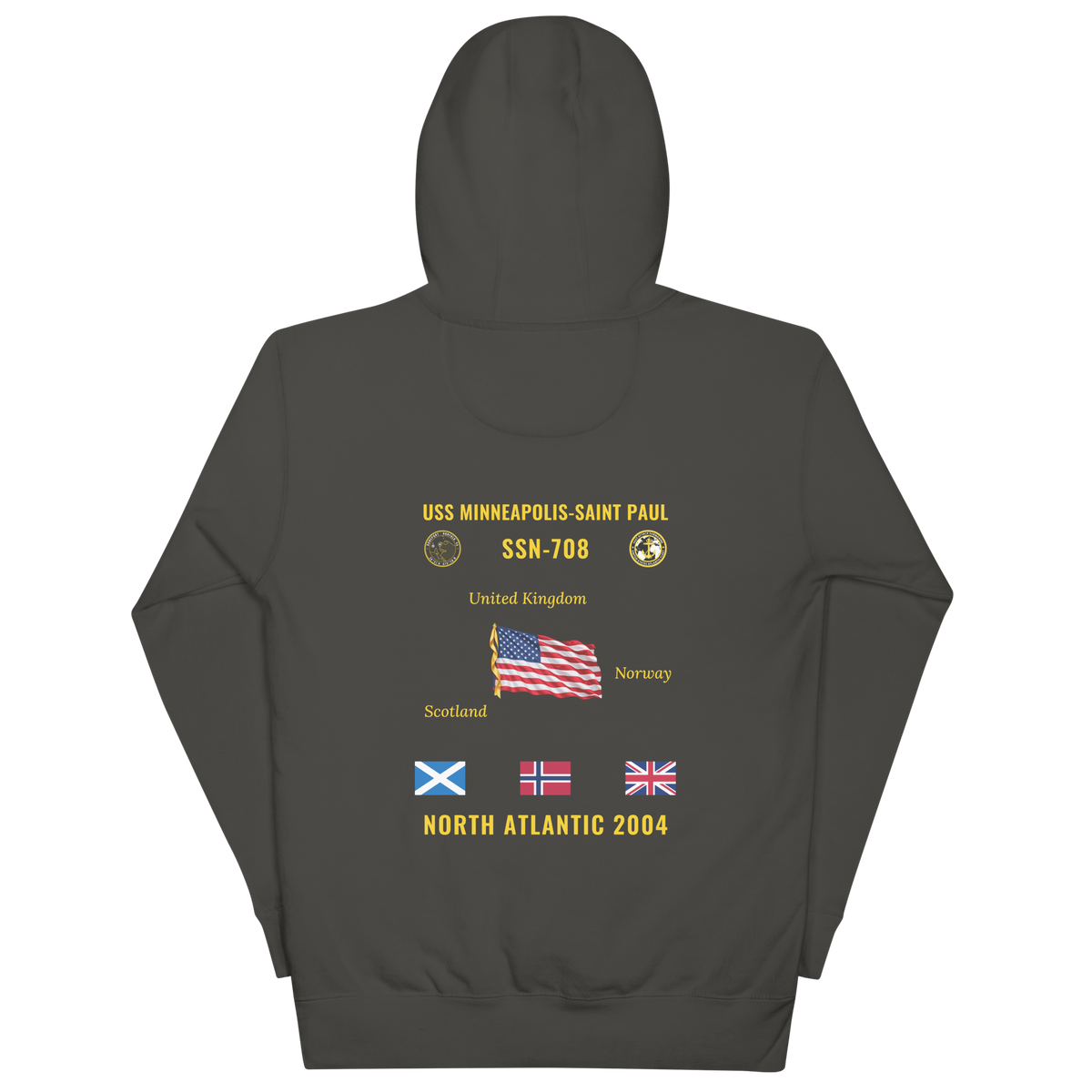 USS Minneapolis-Saint Paul (SSN-708) 2004 North Atlantic Cruise Hoodie