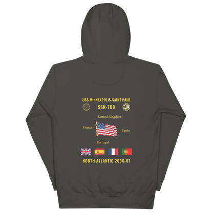 USS Minneapolis-Saint Paul (SSN-708) 2006-07 North Atlantic Cruise Hoodie
