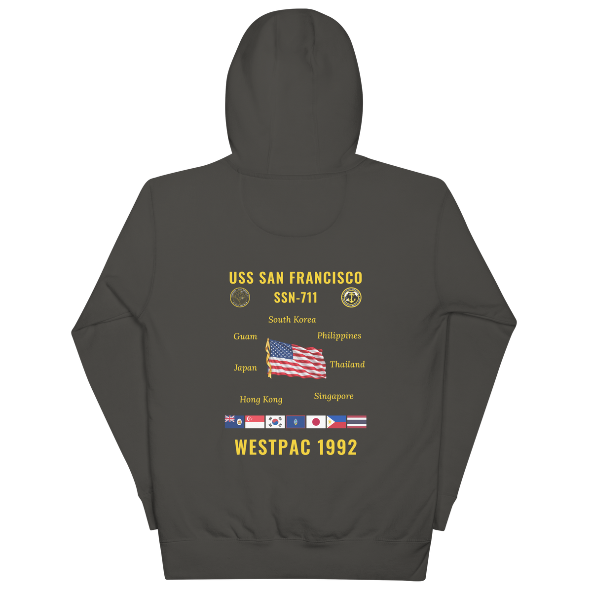 USS San Francisco (SSN-711) 1992 WestPac Cruise Hoodie