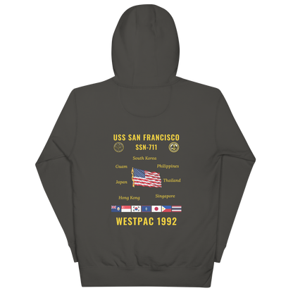 USS San Francisco (SSN-711) 1992 WestPac Cruise Hoodie