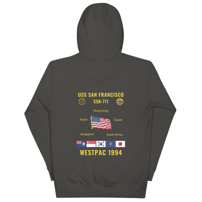 USS San Francisco (SSN-711) 1994 WestPac Cruise Hoodie