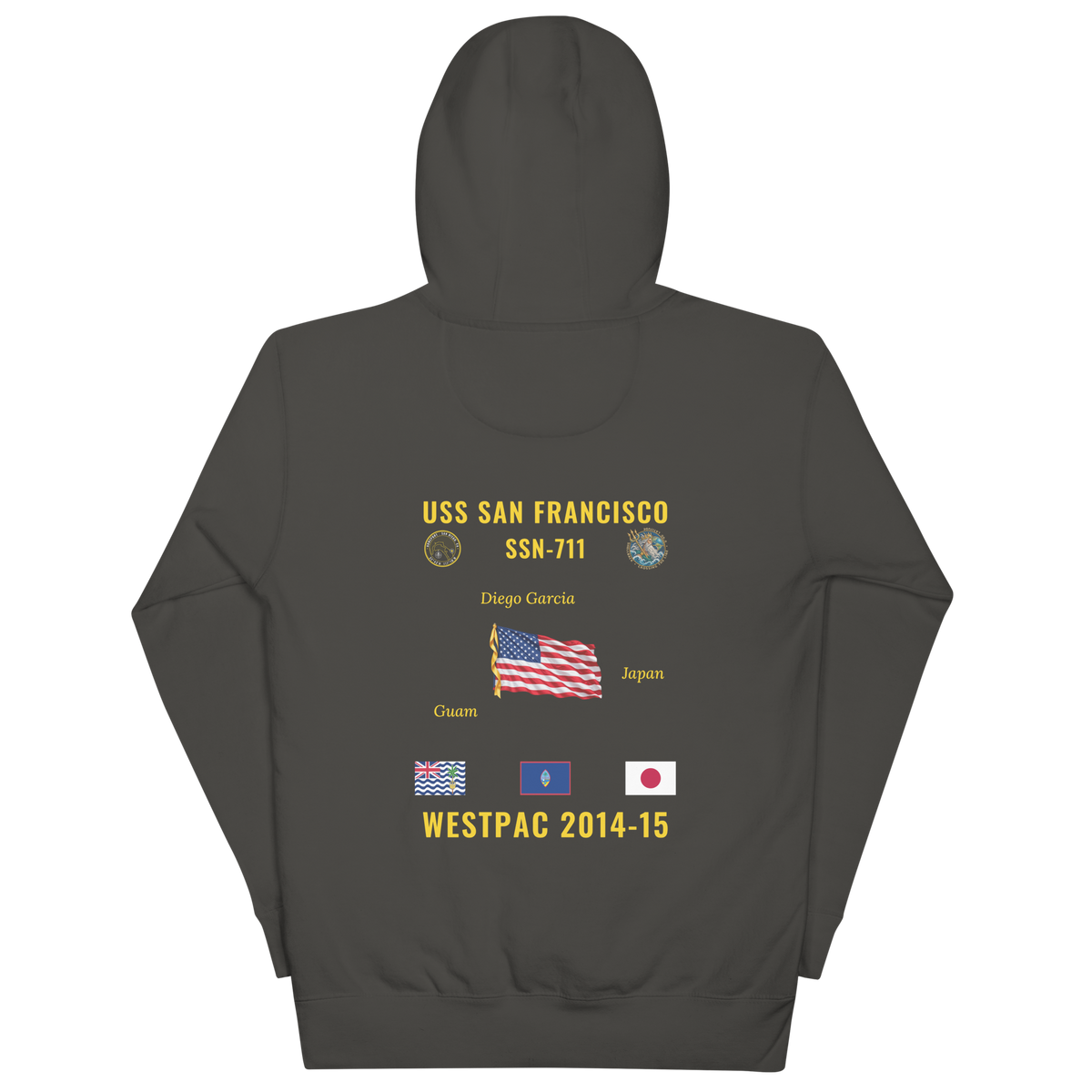 USS San Francisco (SSN-711) 2014-15 WestPac Cruise Hoodie