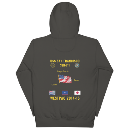 USS San Francisco (SSN-711) 2014-15 WestPac Cruise Hoodie