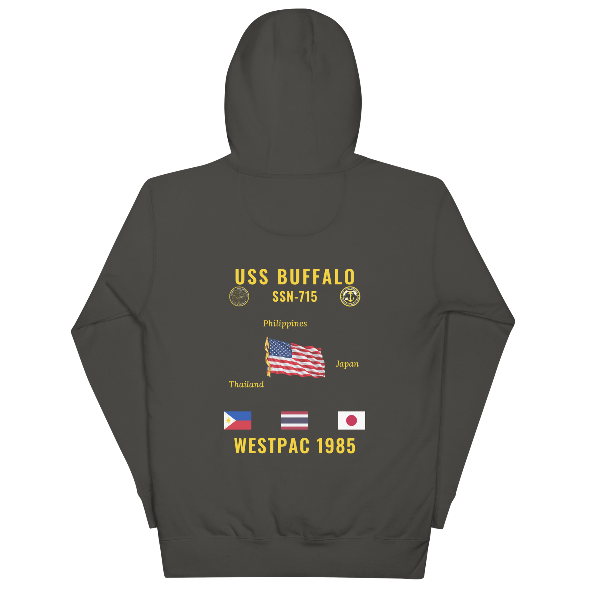 USS Buffalo (SSN-715) 1985 WestPac Cruise Hoodie