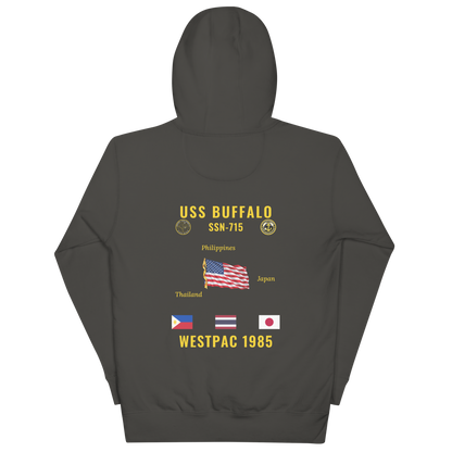 USS Buffalo (SSN-715) 1985 WestPac Cruise Hoodie