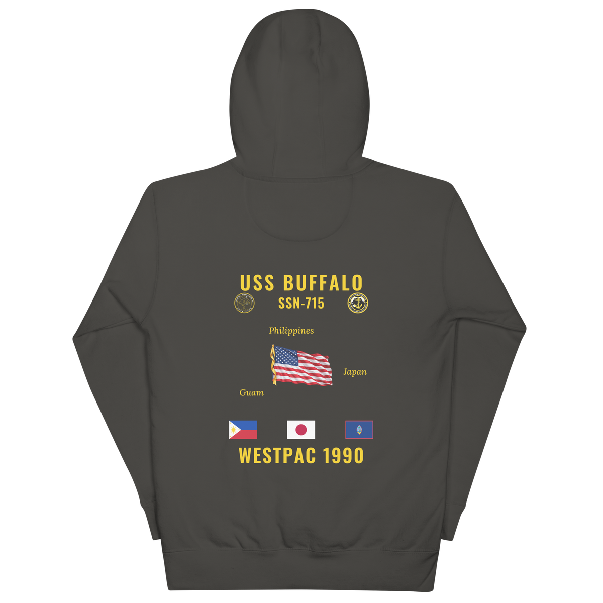 USS Buffalo (SSN-715) 1990 WestPac Cruise Hoodie