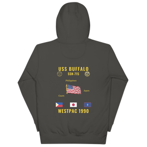 USS Buffalo (SSN-715) 1990 WestPac Cruise Hoodie