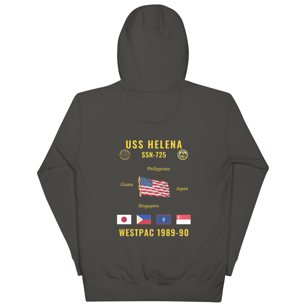 USS Helena (SSN-725) 1989-90 WestPac Cruise Hoodie