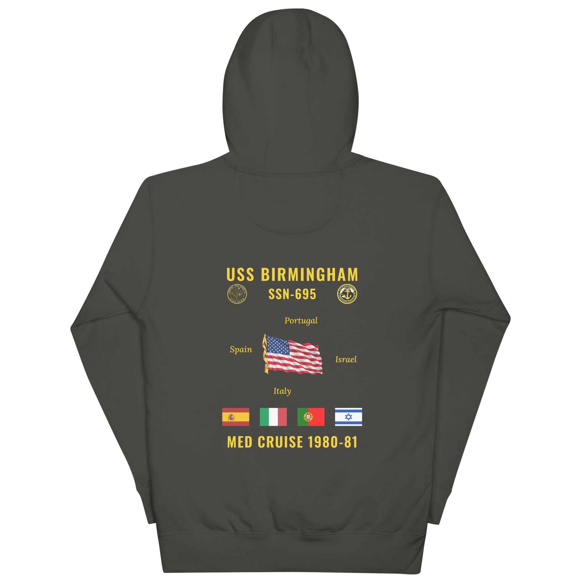USS Birmingham (SSN-695) 1980-81 Med Cruise Hoodie