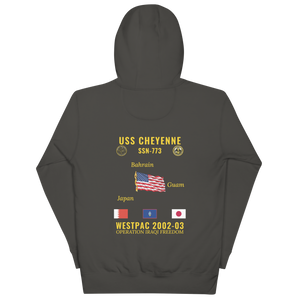 USS Cheyenne (SSN-773) 2002-03 WestPac Cruise Hoodie