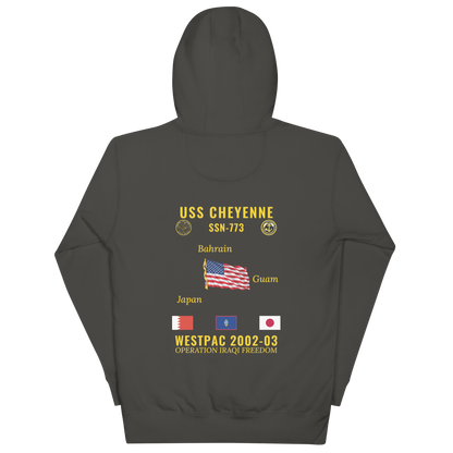 USS Cheyenne (SSN-773) 2002-03 WestPac Cruise Hoodie